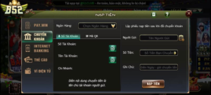 Những cách nạp tiền b52
